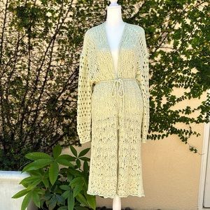 Free People Women Sweet Talker Cardigan Sweater Jacket Honeydew Green